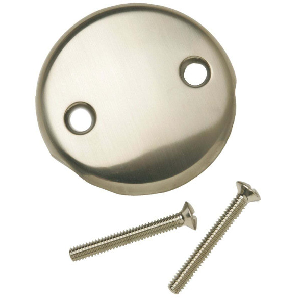 Do it Best Two-Hole Brushed Nickel Bath Drain Face Plate 826-11DBN