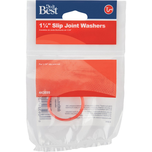 Do it Best 1-1-4 In. Red Rubber Slip Joint Washer (2-Pack) DIB25516 443899