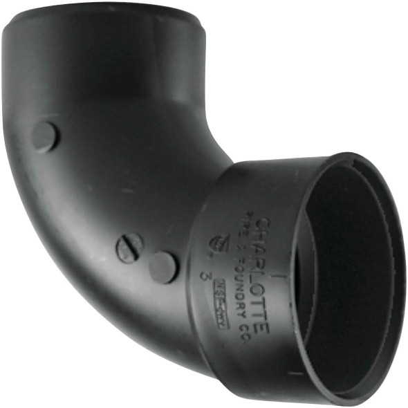 Charlotte Pipe 11/2"90d Abs Sanst Elbow ABS 00302  0600HA