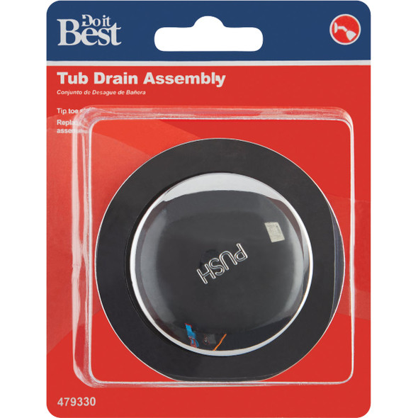 Do it 1-7/8 In. to 2-1/4 In. Bathtub Drain Stopper with Chrome Plated Finish Do it 1-7/8 In. to 2-1/4 In. Bathtub Drain Stopper with Chrome Plated Finish