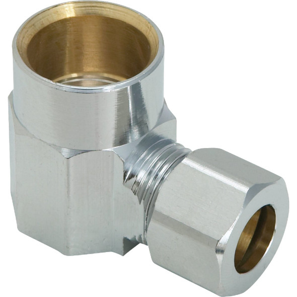 Do it Best 1/2 In. SW X 3/8 In. OD Angle Connector DIB77PCLF