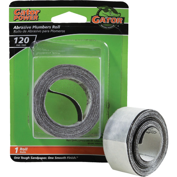 Gator Blade 1 In. x 10 Ft. 120-Grit Plumber's Abrasive Sand Cloth 4734GA