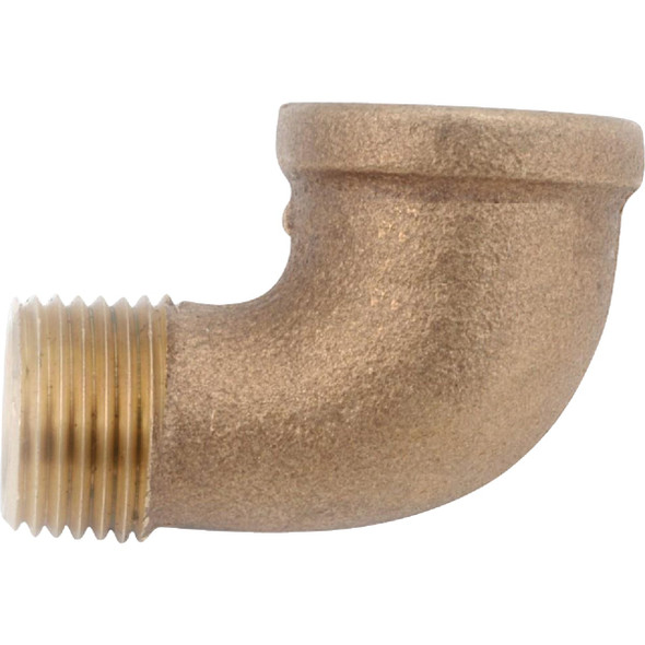 Anderson Metals 1-1/4 In. 90 Deg. Red Brass Threaded Elbow (1/4 Bend) 738116-20
