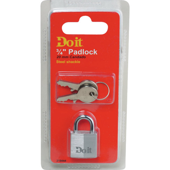 Do it 3-4 In. Aluminum Keyed Padlock 1820DDIB 219444