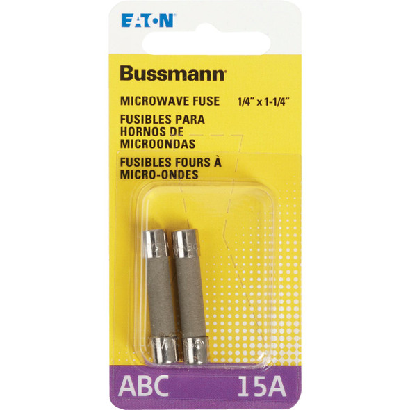 Bussmann 15A ABC Ceramic Tube Electronic Fuse (2-Pack) BP-ABC-15 510769