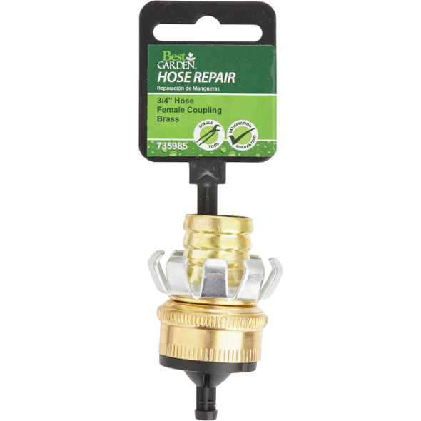 Best Garden 3/4 In. Female Brass Hose Coupling Mender Best Garden 3/4 In. Female Brass Hose Coupling Mender