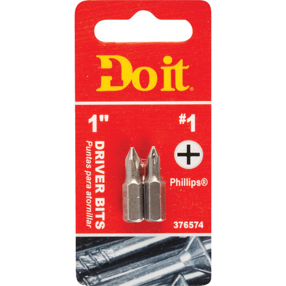 Do it #1 Phillips 1 In. Insert Screwdriver Bit (2-Pack) 304572DB