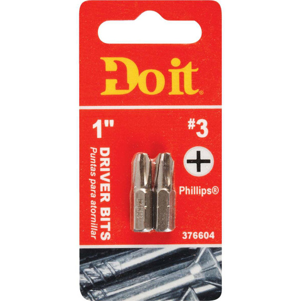 Do it #3 Phillips 1 In. Insert Screwdriver Bit (2-Pack) 304732DB
