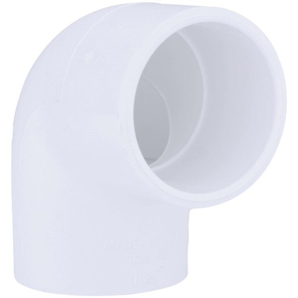 Charlotte Pipe 1-1/4 In. Slip x Slip Schedule 40 90 Deg. PVC Elbow (1/4 Bend) Charlotte Pipe 1-1/4 In. Slip x Slip Schedule 40 90 Deg. PVC Elbow (1/4 Bend)