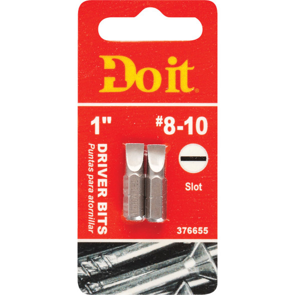 Do it #8-10 Slotted 1 In. Insert Screwdriver Bit (2-Pack) 306352DB