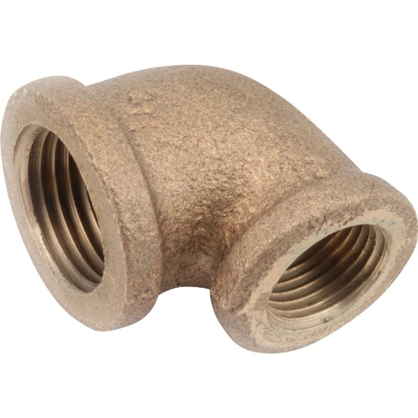 Anderson Metals 1/2 In. x 3/8 In. 90 Deg. Red Brass Elbow (1/4 Bend) 738105-0806 Anderson Metals 1/2 In. x 3/8 In. 90 Deg. Red Brass Elbow (1/4 Bend) 738105-0806