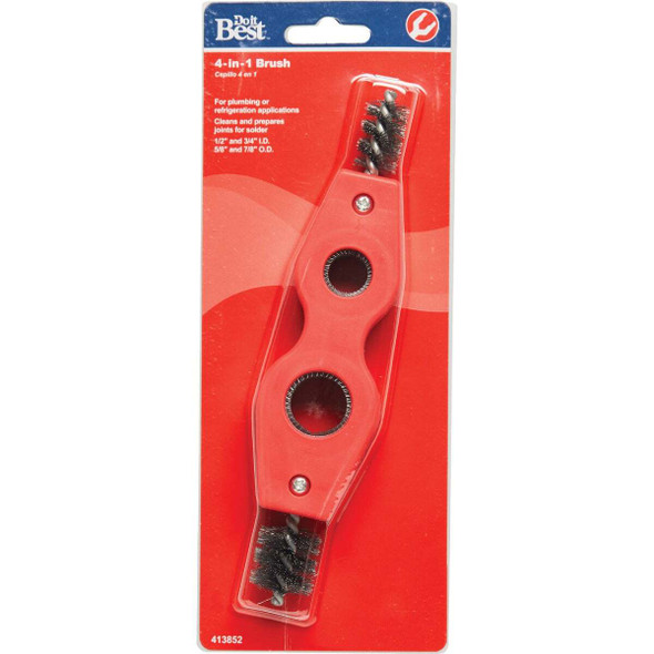 Do it Best 1/2 In., 3/4 In. O.D. 4-in-1 Fitting Brush 413852