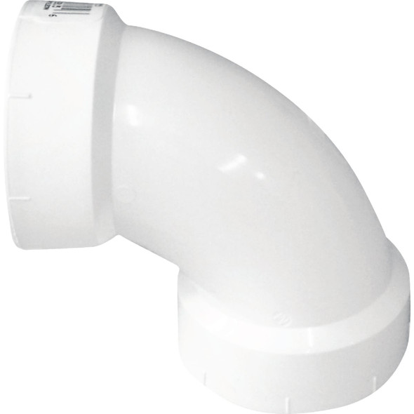 Charlotte Pipe 3 In. Schedule 40 90 Deg. Sanitary DWV PVC Elbow (1/4 Bend)