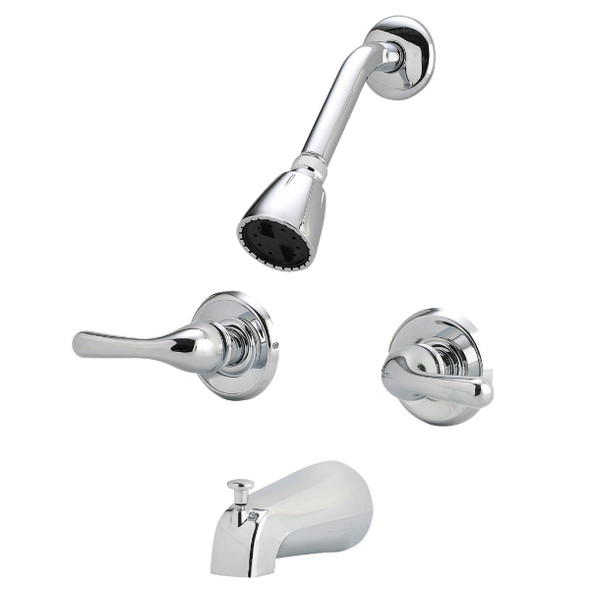 Home Impressions Chrome 2-Handle Metal Lever Tub & Shower Faucet F2014501CP-JPA9