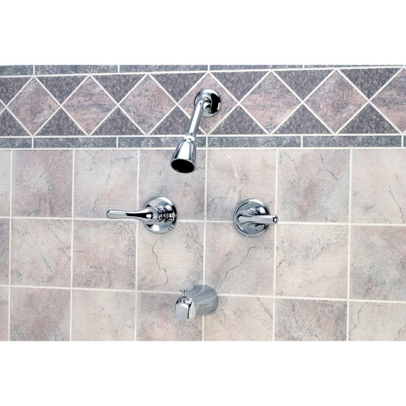 Home Impressions Chrome 2-Handle Metal Lever Tub & Shower Faucet F2014501CP-JPA9 400713