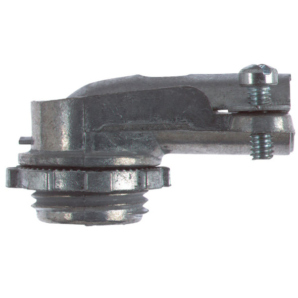 Halex 3/8 In. Clamp 90 Degree Armored Cable/Conduit Connector 91100