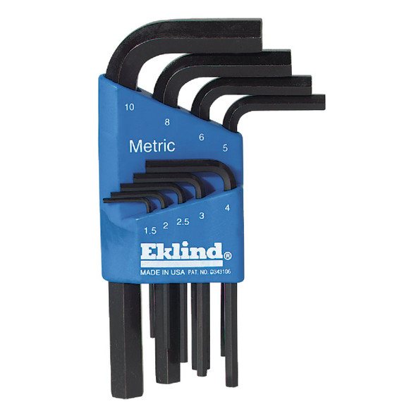 Eklind Metric Short Arm Hex Key Set, 9-Piece 10509