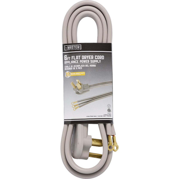Master Electrician 6 Ft. 10/3 30A Dryer Cord 09126ME