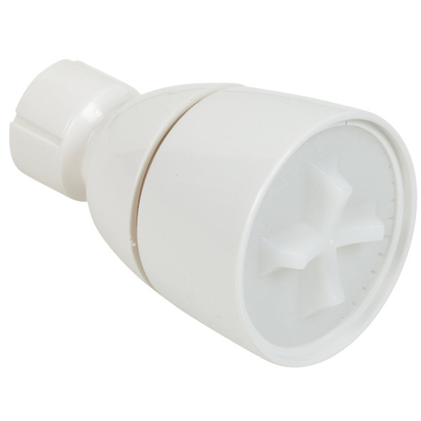 Home Impressions 1-Spray 2.5 GPM Fixed Shower Head, White 483443