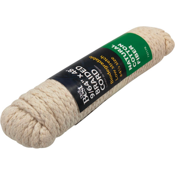 Do it Best 9-64 In. x 48 Ft. Natural Braided Cotton Cord 737178 737178