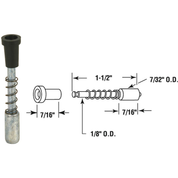 Prime-Line Silver Die-Cast Window Screen Repair Plunger Latch (25-Pack) PL14660
