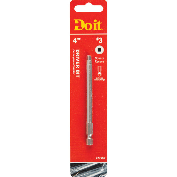 Do it #3 Square Recess 4 In. Power Screwdriver Bit 375671DB
