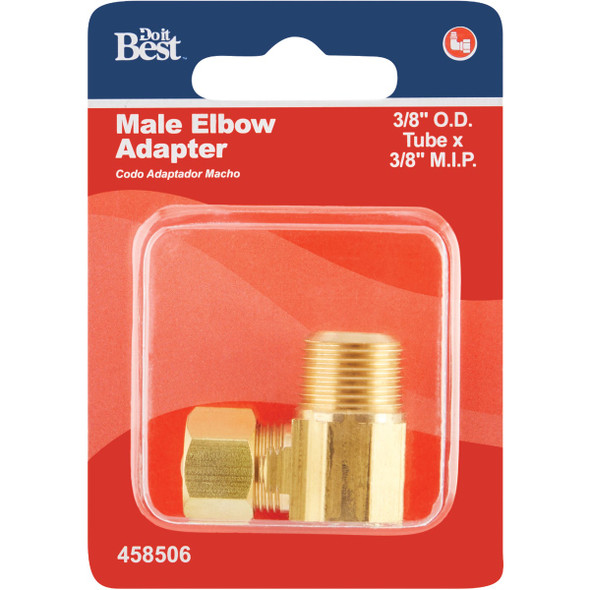 Do it 3-8 In. x 3-8 In. Male 90 Deg. Low Lead Compression Brass Elbow (1-4 Bend) 458506 458506