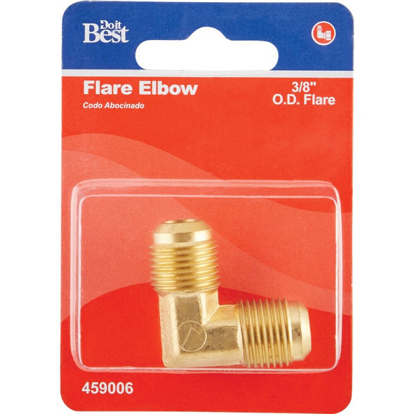 Do it 3-8 In. x 3-8 In. 90 Deg. 2-Way Low Lead Flare Brass Elbow (1-4 Bend) 459006 459006