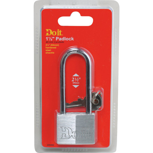 Do it 1-1-2 In. W. Long Shackle Aluminum Padlock 1840DLJDIB 200492