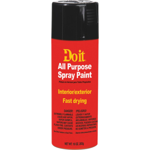 Do it 10 Oz. Flat All Purpose Spray Paint, Black 203303