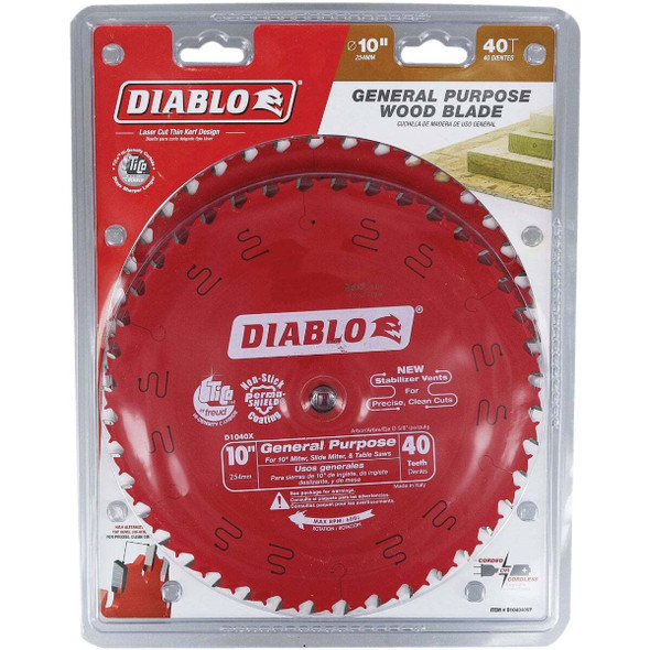 Diablo 2pk 10" 40t Saw Blade D104040VP