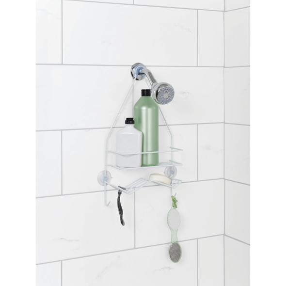 Zenith Zenna Home White 10 In. x 17-3-4 In. Shower Caddy 7518W 418625