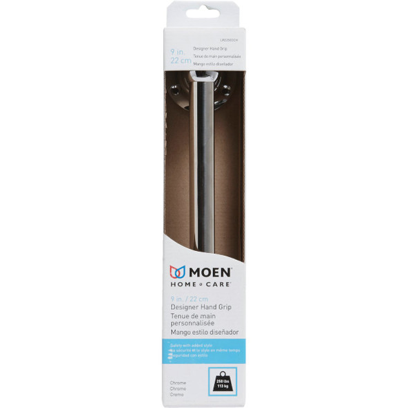 Moen Home Care 9 In. Designer Hand Grip, Chrome Moen Home Care 9 In. Designer Hand Grip, Chrome
