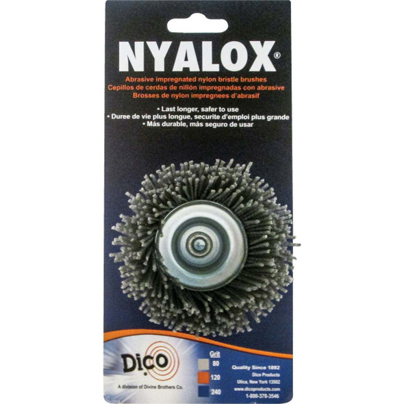 Dico Nyalox 2-1/2 In. Grey Coarse Drill-Mounted Brush 7200005