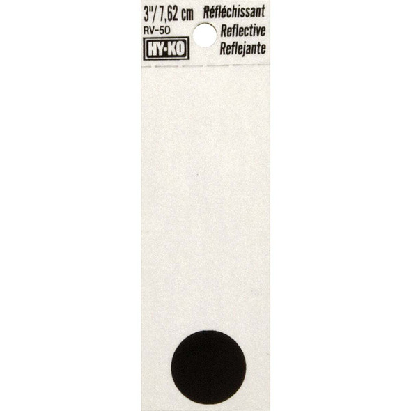 Hy-Ko 3 In. Vinyl Adhesive Symbol, Period RV-50/PE Pack of 10