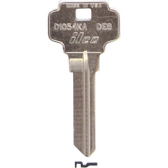 ILCO Dexter Nickel Plated House Key, DE8 / D1054KA (10-Pack) IAL5142004B