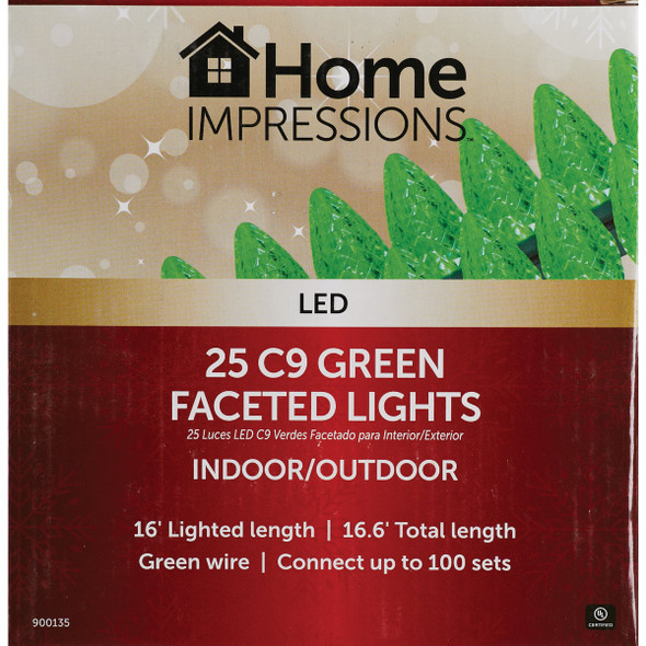 Home Impressions Green 25-Bulb C9 LED Light Set