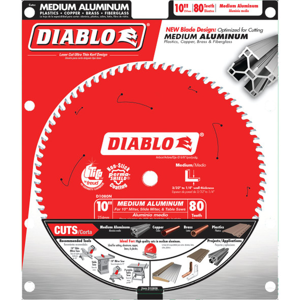 Diablo 10 In. 80-Tooth Aluminum Circular Saw Blade Diablo 10 In. 80-Tooth Aluminum Circular Saw Blade