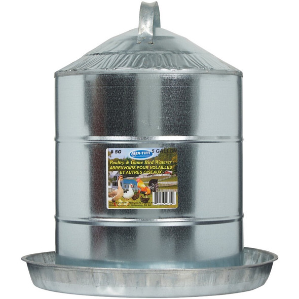 Farm-Tuff 5 Gal. Galvanized Poultry Fountain 5G 714515