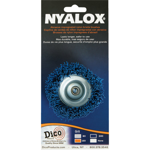 Dico Nyalox 2-1-2 In. Blue Fine Drill-Mounted Brush 7200007 310379