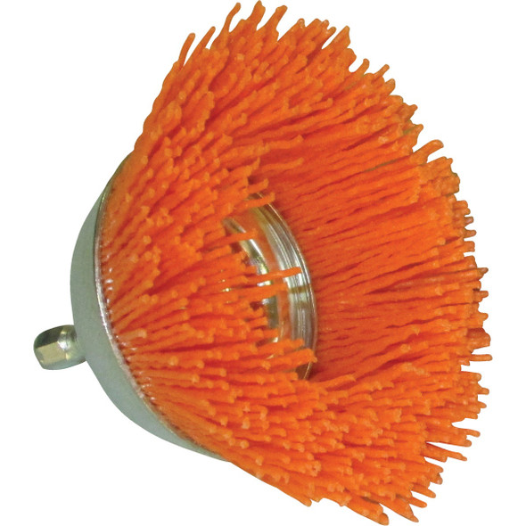 Dico Nyalox 2-1/2 In. Orange Med Drill-Mounted Wire Brush 7200010
