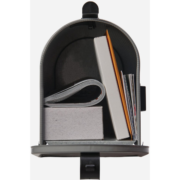 Gibraltar Grayson T1 Gray Steel Rural Post Mount Mailbox Gibraltar Grayson T1 Gray Steel Rural Post Mount Mailbox