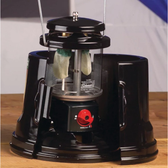 Coleman QuickPack Deluxe+ 12 In. H x 8 In. Dia. Black Propane Lantern with Case 2000026601 822043