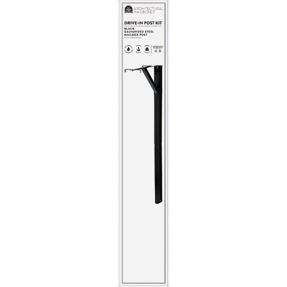Architectural Mailboxes Steel Square Drive-In Mailbox Post Kit SDPK00AM 208643