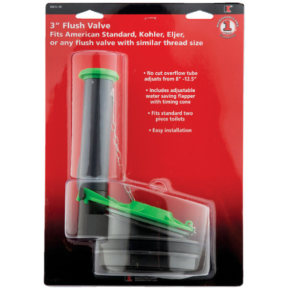 Keeney 3 In. Flush Valve and Adjustable Flapper with Timing Cone K835-10 400008