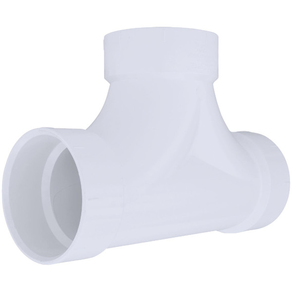 Charlotte Pipe 4 In. Schedule 40 DWV 2-Way PVC Cleanout Tee PVC 00448  0800HA