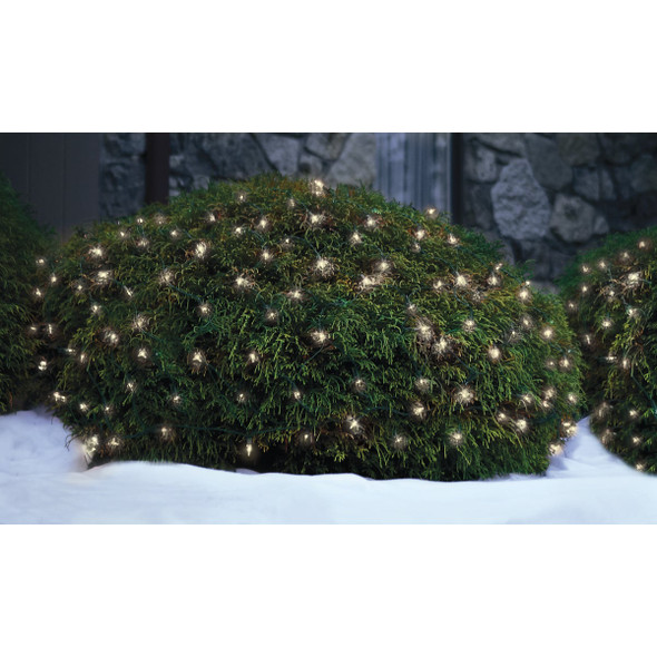 Home Impressions Clear 150-Bulb Mini Incandescent 4 Ft. x 6 Ft. Heavy-Duty Net Light Set