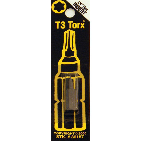 Best Way Tools T3 TORX Insert Hex Screwdriver Bit B86187