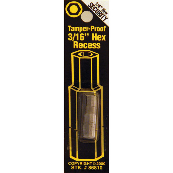 Best Way Tools 3/16 In. Hex Security 1 In. 1/4 In. Hex Screwdriver Bit B86810