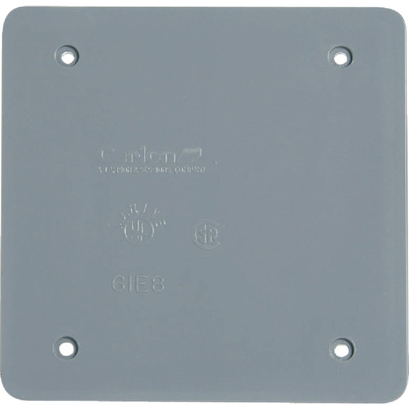 Carlon 2-Gang Blank 4 In. x 4 In. Square Blank Cover E9802CNCAR